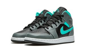 Air Jordan 1 Mid Grey Aqua (GS)