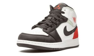 Air Jordan 1 Mid SE White Black Red Spruce (GS)