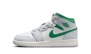 Air Jordan 1 Mid White Pure Platinum Pine Green (GS)