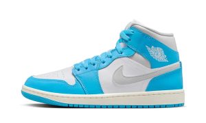 Air Jordan 1 Mid Dark Powder Blue White Sail Neutral Grey (W)