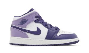 Air Jordan 1 Mid White Sky J Purple (GS)