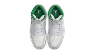 Air Jordan 1 Mid White Pure Platinum Pine Green