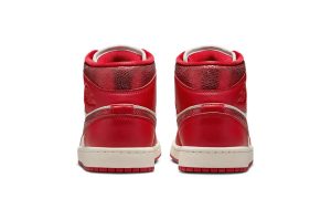 Air Jordan 1 Mid SE Red Cracked Leather (W)