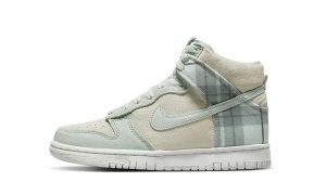 Nike Dunk High SE Tartan Plaid White Light Green (GS)
