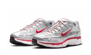 Nike P-6000 Metallic Silver Gym Red