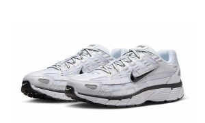Nike P-6000 White Metallic Silver Black