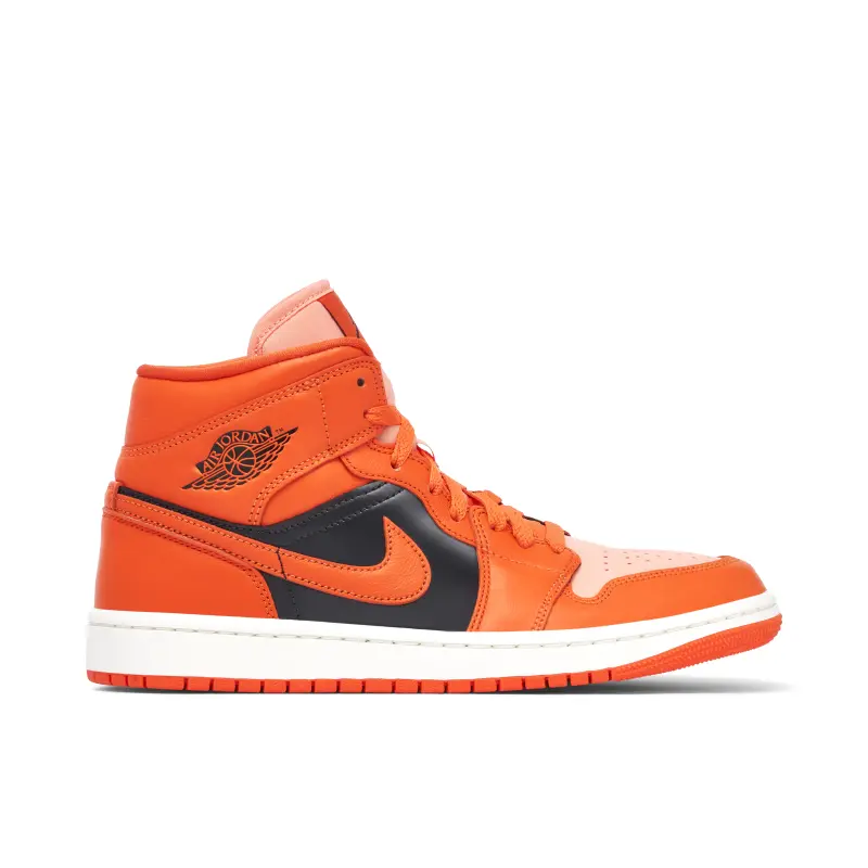 Air Jordan 1 Mid Orange Black (W)