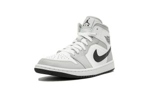 Air Jordan 1 Mid Light Smoke Grey Black (W)