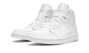 Air Jordan 1 Mid Triple White Patent Leather (W)