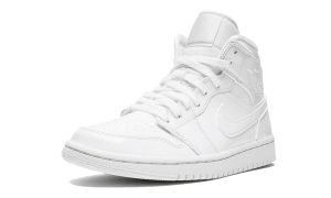 Air Jordan 1 Mid Triple White Patent Leather (W)