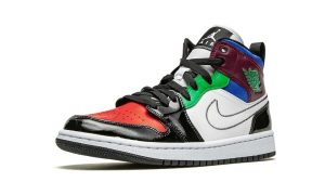 Air Jordan 1 Mid SE Black White Multi-Color (W)