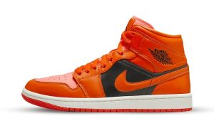 Air Jordan 1 Mid Orange Black (W)