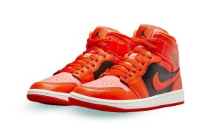 Air Jordan 1 Mid Orange Black (W)