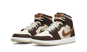 Air Jordan 1 Mid Brown Fleece Cream Dark Chocolate (W)