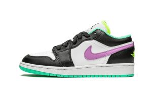 Air Jordan 1 Low Black White Purple (GS)