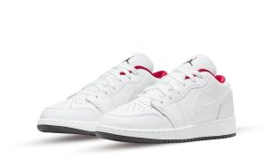 Air Jordan 1 Low White Gym Red Black (GS)