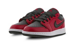 Air Jordan 1 Low Gym Red Black Pebbled (GS)