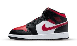 Air Jordan 1 Mid Black Fire Red (GS)