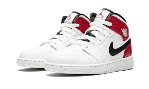 Air Jordan 1 Mid White Black Gym Red (GS)