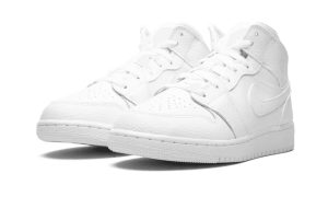Air Jordan 1 Mid Triple White (GS)