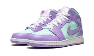 Air Jordan 1 Mid Purple Aqua (GS)