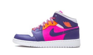 Air Jordan 1 Mid Fire Pink Barely Grape (GS)