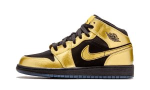 Air Jordan 1 Mid Metallic Gold Coin Black (GS)