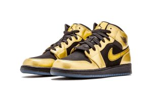 Air Jordan 1 Mid Metallic Gold Coin Black (GS)