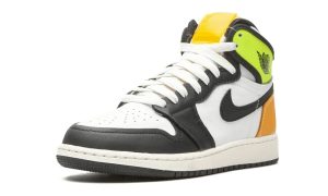 Air Jordan 1 Retro High White Black Volt University Gold (GS)