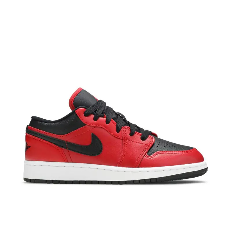 Air Jordan 1 Low Gym Red Black Pebbled (GS)