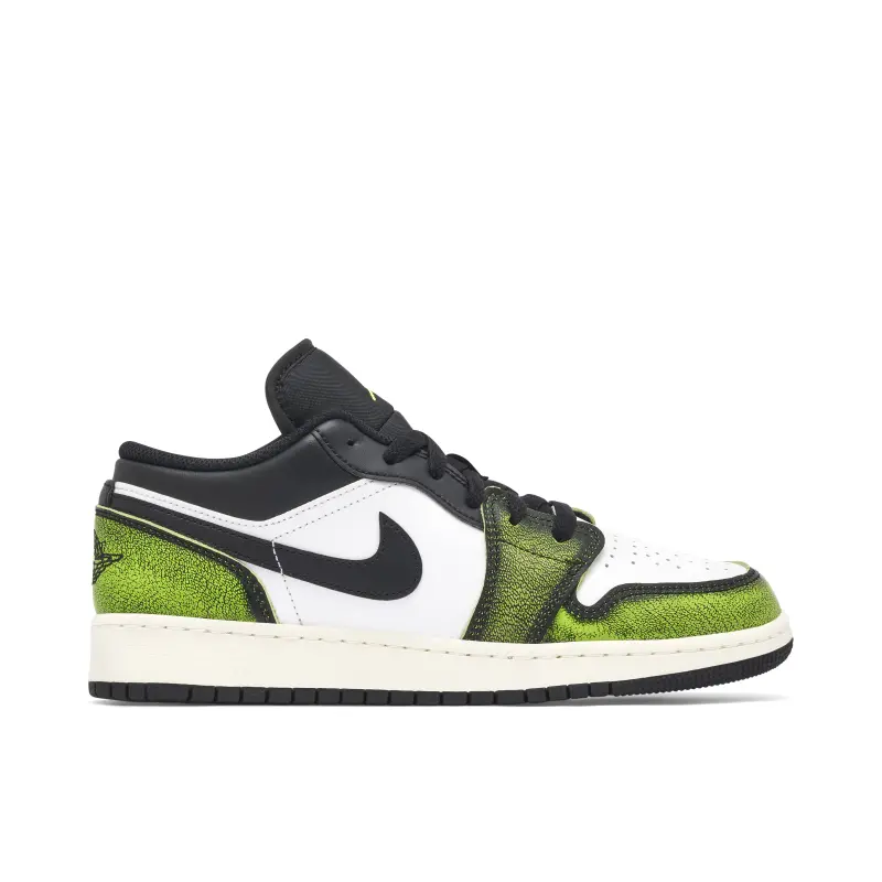 Air Jordan 1 Low White Black Green (GS)
