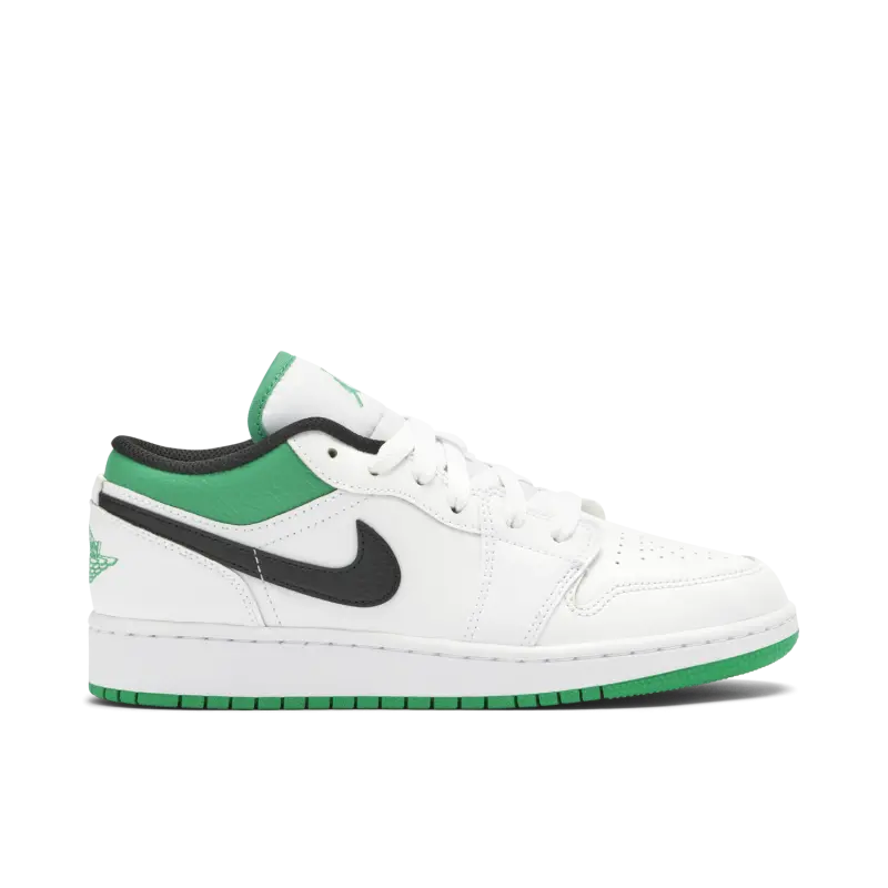 Air Jordan 1 Low White Lucky Green (GS)