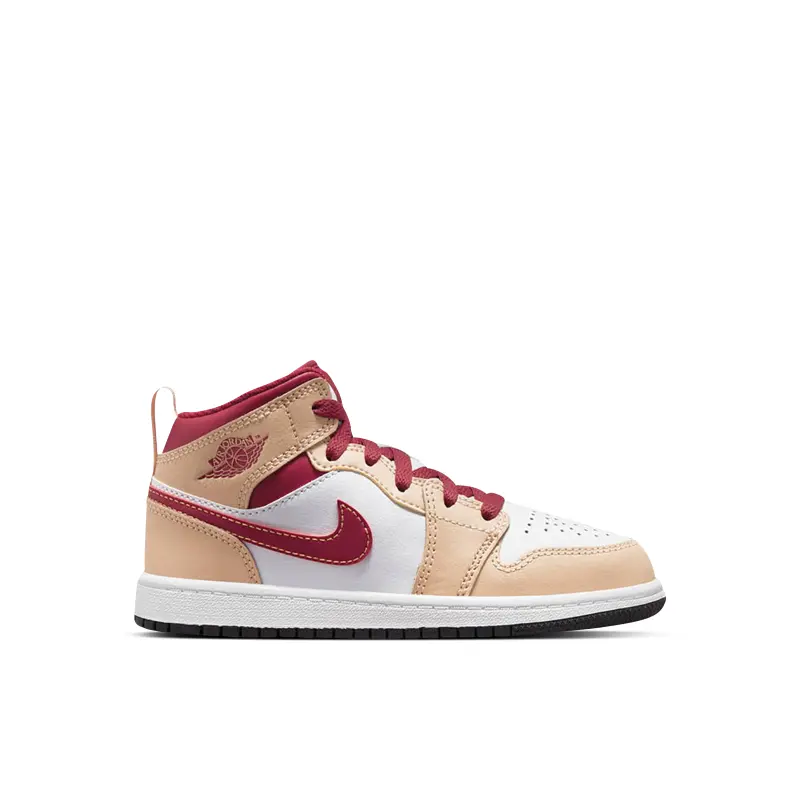Air Jordan 1 Mid Beige Red (PS)