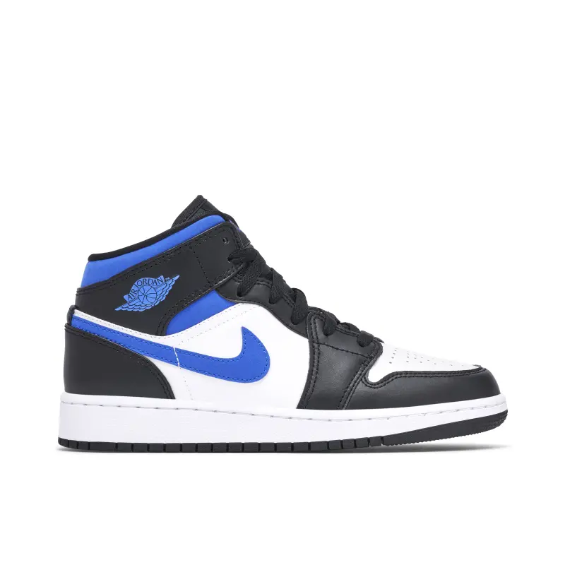 Air Jordan 1 Mid Black White Royal (GS)