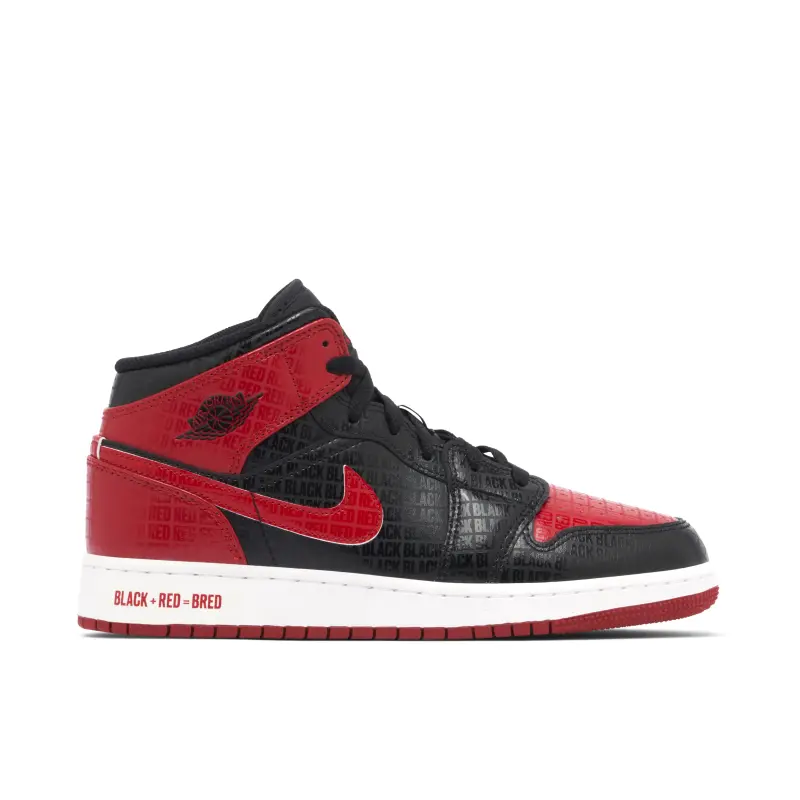 Air Jordan 1 Mid Bred Text (GS)