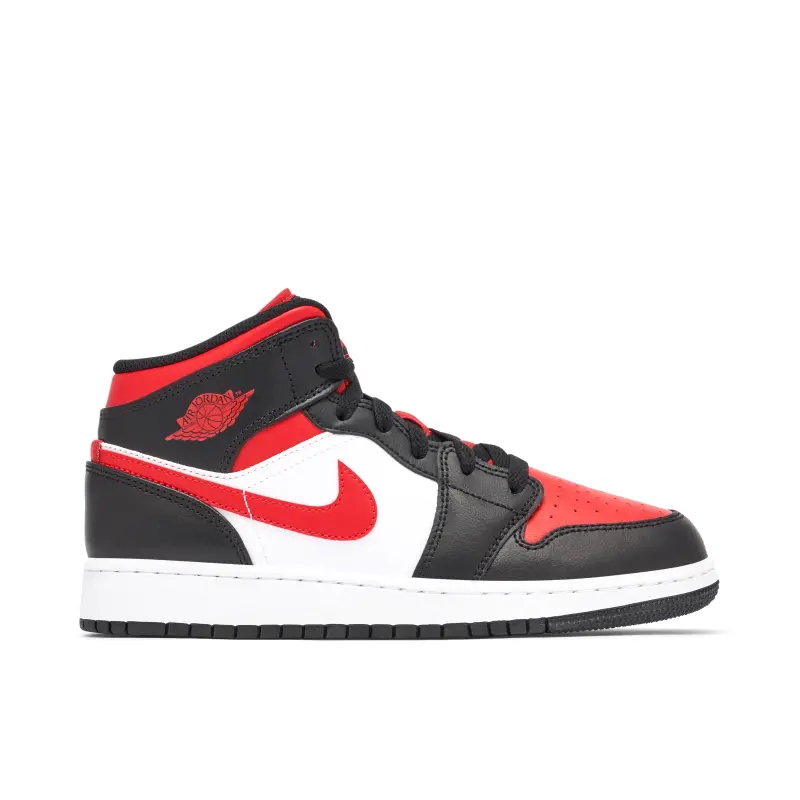 Air Jordan 1 Mid Bred Toe White (GS)