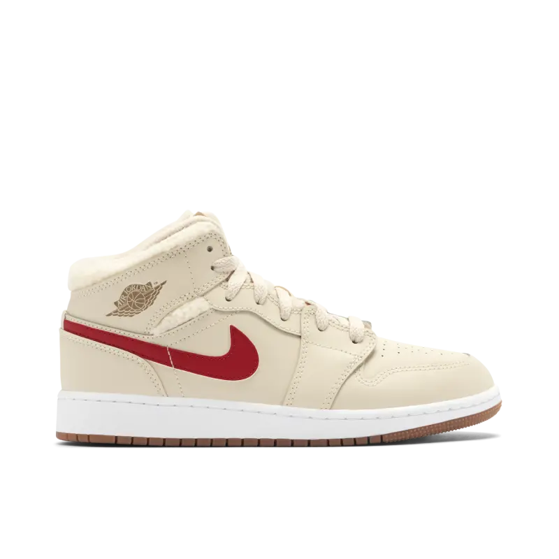 Air Jordan 1 Mid Fleece Pearl White (GS)