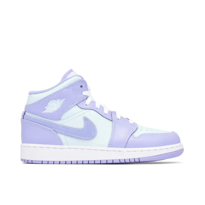 Air Jordan 1 Mid Purple Aqua (GS)