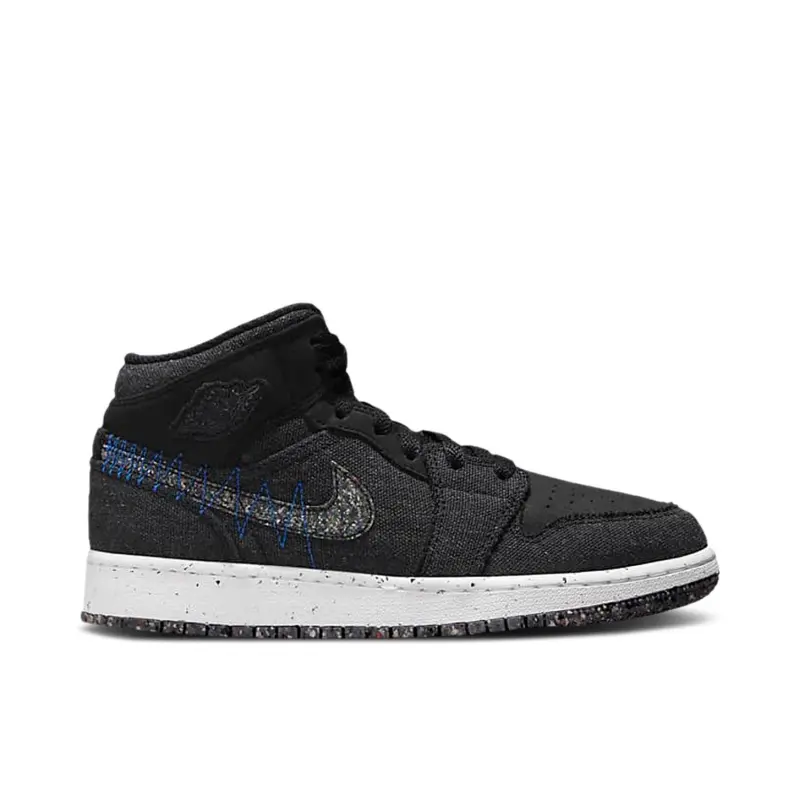 Air Jordan 1 Mid SE Crater Black (GS)