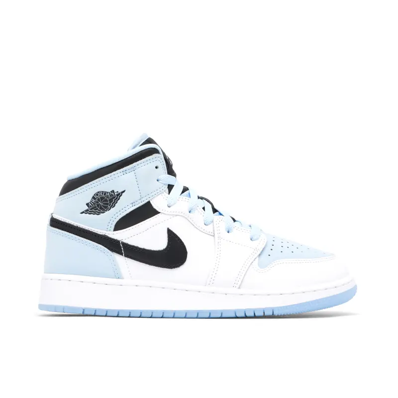 Air Jordan 1 Mid SE White Ice Blue (GS)