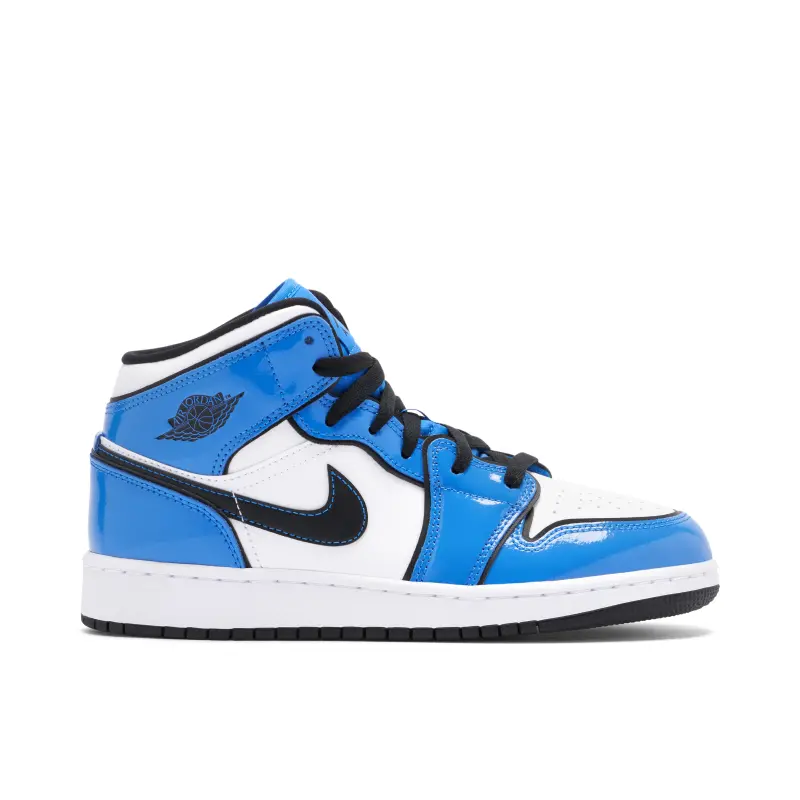 Air Jordan 1 Mid Signal Blue (GS)