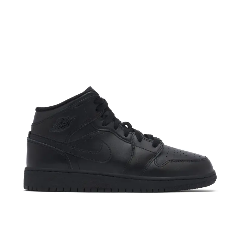 Air Jordan 1 Mid Triple Black (2022) (GS)