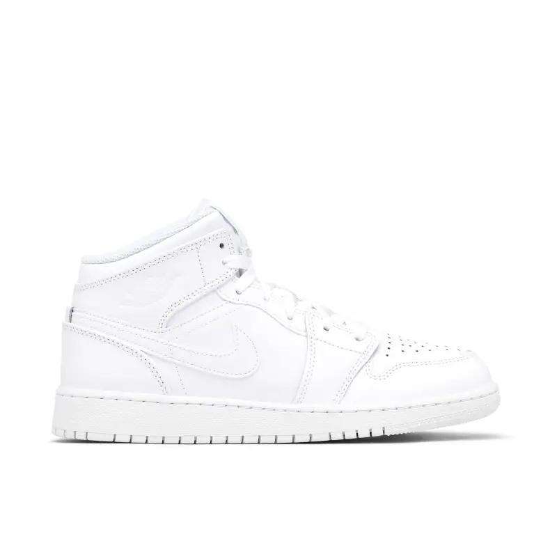 Air Jordan 1 Mid Triple White (2023) (GS)
