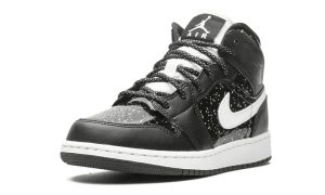 Air Jordan 1 Mid SE Black Glitter (GS)