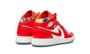 Air Jordan 1 Mid Barcelona Sweater Red Patent (GS)