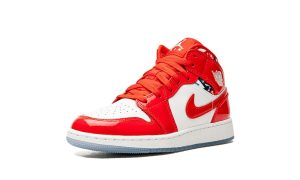 Air Jordan 1 Mid Barcelona Sweater Red Patent (GS)