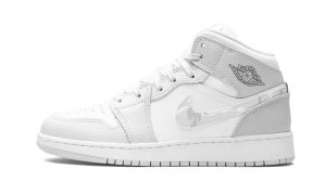 Air Jordan 1 Mid SE Swoosh Logo – Grey Camo (GS)