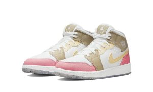 Air Jordan 1 Mid White Pink Tan (GS)