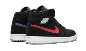 Air Jordan 1 Mid Multi-Color Swoosh Black