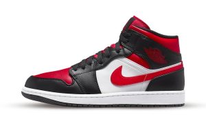 Air Jordan 1 Mid White Black Red (2022)